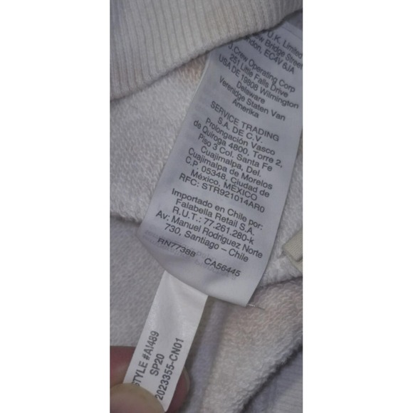 Madewell women's beige/white tie dye crewneck crop sweatshirt sz. L 100% cotton - Picture 7 of 12